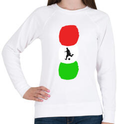 printfashion Magyar foci - Női pulóver - Fehér (16185123)