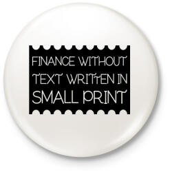 printfashion Finance-without-text-written-in-small-print - Kitűző, hűtőmágnes - Fehér (6073180)