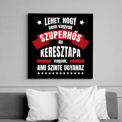 printfashion Keresztapa szuperhős - Vászonkép - Fekete (14693520)