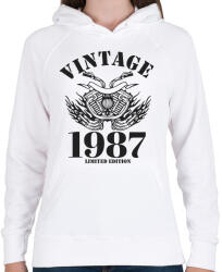 printfashion 1987 - Női kapucnis pulóver - Fehér (6220006)