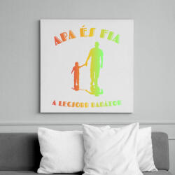 printfashion Apa és fia - Vászonkép - Fehér (6633965)