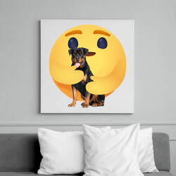 printfashion Rottweiler - Vászonkép - Fehér (13042822)