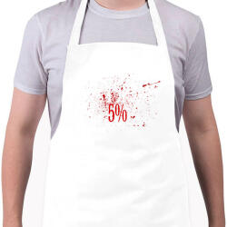 printfashion Top 5% - The perfect mindset. - Kötény - Fehér (14072501)