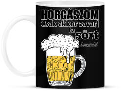 printfashion Horgászom csak akkor zavarj ha sört hoztál - Bögre - Fekete (12960412)