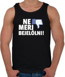 printfashion NE MERJ BEJELÖLNI - Férfi atléta - Fekete (10914568)
