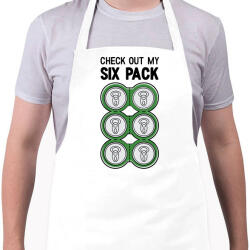 printfashion Six Pack Beer - Kötény - Fehér (4907057)