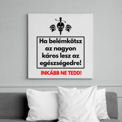 printfashion HA BELÉM KÖTSZ - Vászonkép - Fehér (6629694)