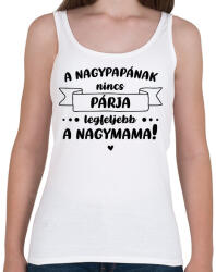 printfashion A nagypapának nincs párja - Fekete - Női atléta - Fehér (7061296)
