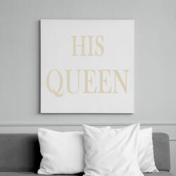 printfashion His Queen - Vászonkép - Fehér (6624950)