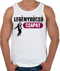 printfashion Legénybúcsú csapat (részeg fazon) - Férfi atléta - Fehér (6314694)