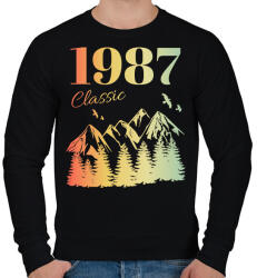 printfashion 1987 - Férfi pulóver - Fekete (12724130)