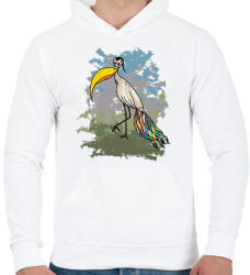 printfashion A szoknyás gém - Férfi kapucnis pulóver - Fehér (5689844)