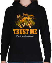 printfashion trust me - Női kapucnis pulóver - Fekete (2371691)