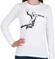 printfashion Kézilabdázó - Női hosszú ujjú póló - Fehér (15825860)