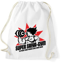 printfashion Super Saiyan Gym - Sportzsák, Tornazsák - Fehér (1480548)