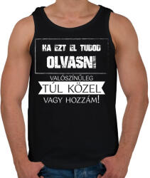 printfashion Ha ezt el tudod olvasni - fehér - Férfi atléta - Fekete (7029205)
