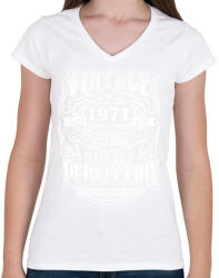 printfashion vintage polo1971 - Női V-nyakú póló - Fehér (13976210)