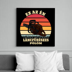 printfashion Láncfűrész / Favágó - Vászonkép - Fekete (6660790)