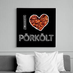 printfashion I love pörkölt - Vászonkép - Fekete (8697826)