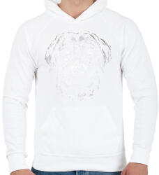 printfashion Labrador fej - Férfi kapucnis pulóver - Fehér (11841708)