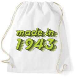 printfashion made-in-1943-green-grey - Sportzsák, Tornazsák - Fehér (479967)