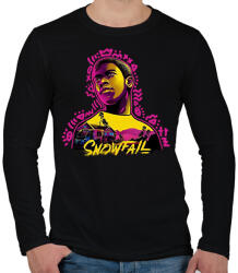 printfashion SNOWFALL - Férfi hosszú ujjú póló - Fekete (16574918)