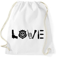 printfashion Love Police - Sportzsák, Tornazsák - Fehér (2661621)