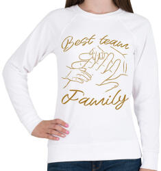 printfashion Család csapat - Női pulóver - Fehér (13422198)