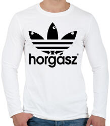 printfashion Pecás - Férfi hosszú ujjú póló - Fehér (1295324)