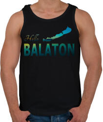 printfashion hello balaton - Férfi atléta - Fekete (13934534)