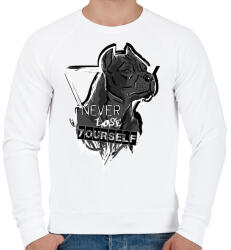 printfashion soha ne veszítsd el önmagad - Férfi pulóver - Fehér (265856)