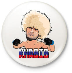 printfashion Nurmagomedov - Kitűző, hűtőmágnes - Fehér (3084063)