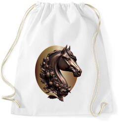printfashion Lófej bronzból - Sportzsák, Tornazsák - Fehér (15896475)