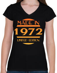 printfashion 1972 - Női V-nyakú póló - Fekete (12773678)