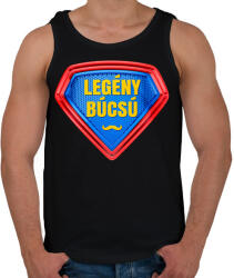 printfashion Szuperhős legénybúcsú - Férfi atléta - Fekete (5204759)