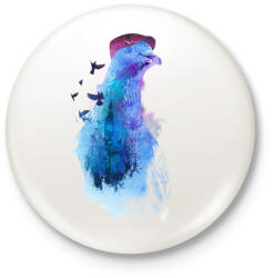 printfashion Pigeon of London - Kitűző, hűtőmágnes - Fehér (3074779)