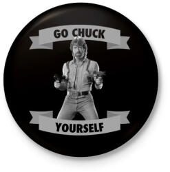 printfashion go chuck yourself - Kitűző, hűtőmágnes - Fekete (3103941)