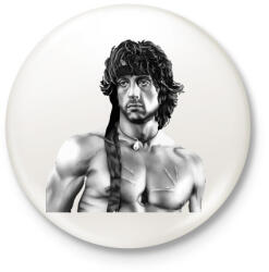 printfashion Rambo - Kitűző, hűtőmágnes - Fehér (3087744)