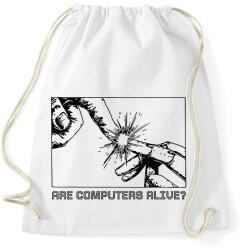 printfashion Are computers alive? - Sportzsák, Tornazsák - Fehér (13582226)