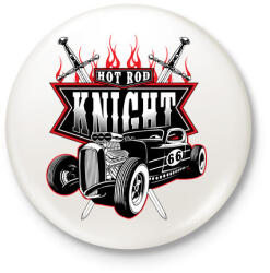 printfashion HOT ROD király - Kitűző, hűtőmágnes - Fehér (3074436)