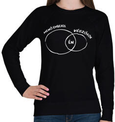 printfashion Menő végzős fehér - Női pulóver - Fekete (5234479)