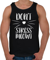 printfashion Ne idegeskedj miau - Férfi atléta - Fekete (211484)