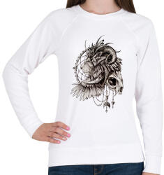 printfashion Oroszlán - Női pulóver - Fehér (2283643)
