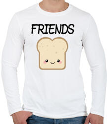 printfashion Best Friends - Nutellás kenyér 2 - Férfi hosszú ujjú póló - Fehér (783111)