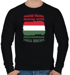 printfashion Magyaroknak párja nincsen - Férfi pulóver - Fekete (7414342)