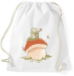 printfashion Hernyó gombán - Sportzsák, Tornazsák - Fehér (11745851)