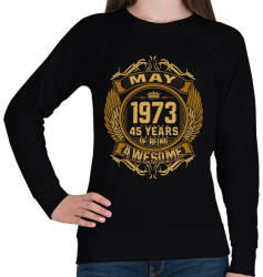 printfashion 1973 Awesome - Női pulóver - Fekete (786200)
