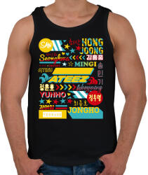 printfashion Ateez Tagok - Férfi atléta - Fekete (2328765)