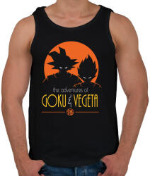 printfashion GOKU / VEGETA - Férfi atléta - Fekete (291864)