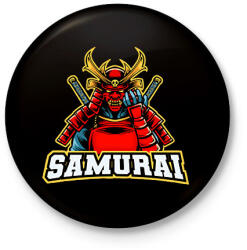 printfashion Szamuráj - Kitűző, hűtőmágnes - Fekete (13745019)